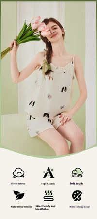 Pure Cotton Double-layer Gauze Pajamas For Women