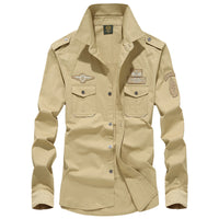 Men's Cotton Long Sleeve Shirt Plus Size Casual