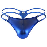 Sexy Men's Thong Ice Silk Panties With Low Waist Straps