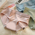 Women's Cotton Breathable Underwear Girly Simplicity Japanese Mid-waist Student Seamless Briefs