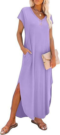 European And American Women's Casual Loose Long Dress