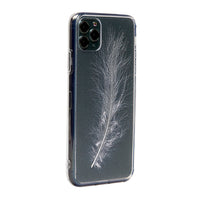 Transparent Ins Wind Solid Color Feather Men's And Women's Mobile Phone Case