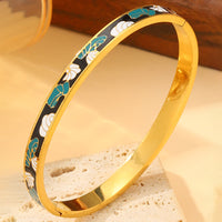 Retro Oil-Drip Titanium Steel Bracelet For Women