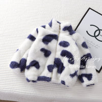 Fleece Padded Coat Puff Velvet Surface Western Style All-matching Baby Boy And Baby Girl Warm Top