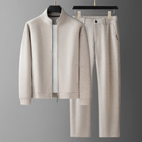 Men's Fashion Casual Stand-Collar Sweatshirt Sports Suit