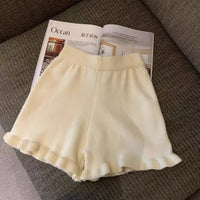 Knitted Elastic High-waist Casual Pants