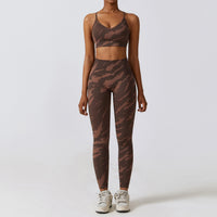 Camouflage Printing Seamless Yoga Suit