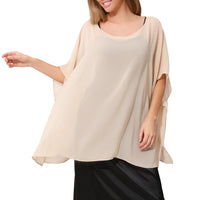 Womens Minimalist Shawl Loose-fitting Versatile Top