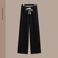 Spring Women's Clothing Student Hoodie Set Preppy-style Straight-leg Pants