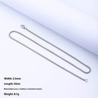 Stainless Steel Square Pearl Chain