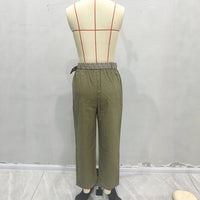 Womens Casual Workwear Straight-leg Wide-leg Pants