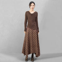 Women's Polyester Scottish Autumn Skirt