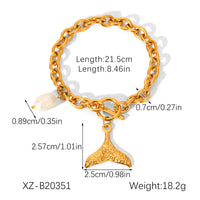 Starfish Shell Marine Element Stainless Steel Bracelet