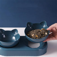 Protect Cervical Vertebrae And Prevent Overturning Double Food Bowl
