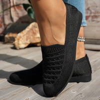 Plus-size Breathable Low-cut Knit Shoes For Women