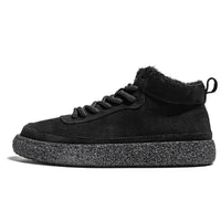 Men's Platform Mid-top Casual Suede Skate Shoes