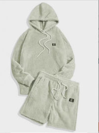Men's Casual Sweatshirt Long Sleeve Shorts Suit