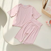 Modal Children's Pajamas Short-sleeved Thin Bellyband Homewear Suit