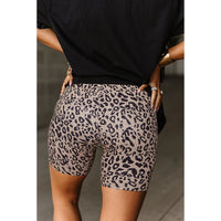 Summer New Leopard Print High Waist Bottoming Slim Fit Slimming Hip Raise Shorts For Women