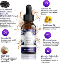 Black Seed Oil Drops Contain Vitamins