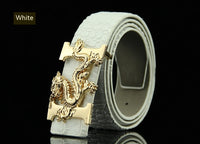 Crocodile Pattern Smooth Buckle Belt Men's