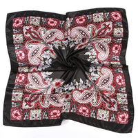 Spring And Autumn Women's Printed 90 Large Kerchief Artificial Silk Floral Scarf