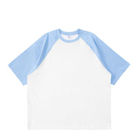 Menswear T-shirt Candy Color Contrast Color Raglan Sleeve