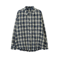 Fashion Personality Punk Plaid Loose Shirt Men