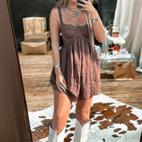 Solid-color Strapless Lace Camisole Dress