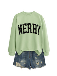 Casual Women's MERRY Letter Print Sweatshirt