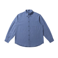 Retro Effortless Loose-Fit Versatile Plaid Lapel Long-Sleeve Shirt