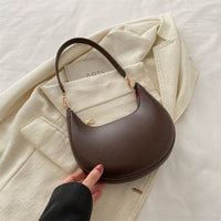 Niche Crescent New Simple All-Match Textured Shoulder Bag For Women