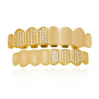 Hip Hop Inlaid Zircon Tooth Socket