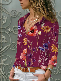 Casual Floral Women's Long-sleeved Blouse