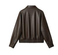 Brown-brown Autumn Trendy Leather Jacket