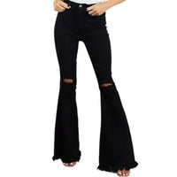 Temu American-style Tomboy Ripped Slim-fit Womens Jeans