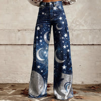Plus-size Casual Versatile Wide-leg Pants For Women Faux Fabric