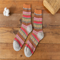 Autumn and Winter Retro National Style Wool Warm Socks