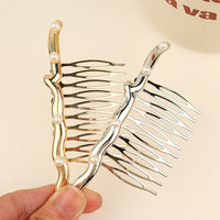 European And American Fashion Glossy Pine Branches With Comb Shaped Electroplating