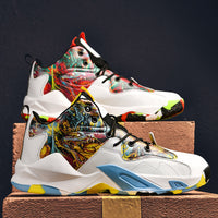 New All-match Men's Mid-top Casual Sports Basketball Shoes