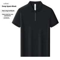 Business Semi-zipped Short-sleeved POLO Shirt