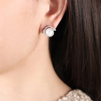 French-style Asymmetric Retro Non-Fading Titanium Steel Earrings For Women