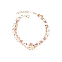Fashionable Multi-Layer Square Gold Anklet