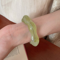 Acrylic Marbled Irregular Open Bracelet