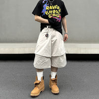 Solid Color Machete Straight Logging Cargo Shorts Men