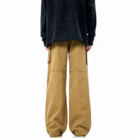 Casual Loose Straight Pu Handsome Wide-leg Trousers For Women