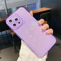 Diamond Frame Laser Love Phone Case