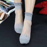 Women's Invisible Lace Women Silicone Anti-slip Socks