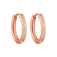 Light Luxury High-End Sparkling Diamond Earrings For Women Stainless Steel