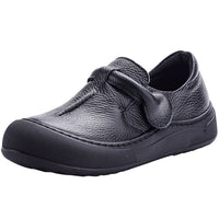 First-layer Cowhide Soft-soled Mom Shoes Comfortable Vintage Slip-on Shoes Made From Genuine Leather